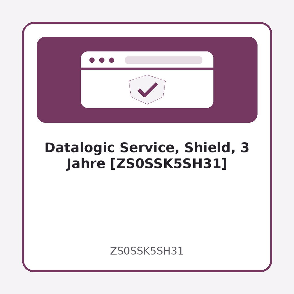 [ZS0SSK5SH31] Datalogic Service, Shield, 3 Jahre [ZS0SSK5SH31]