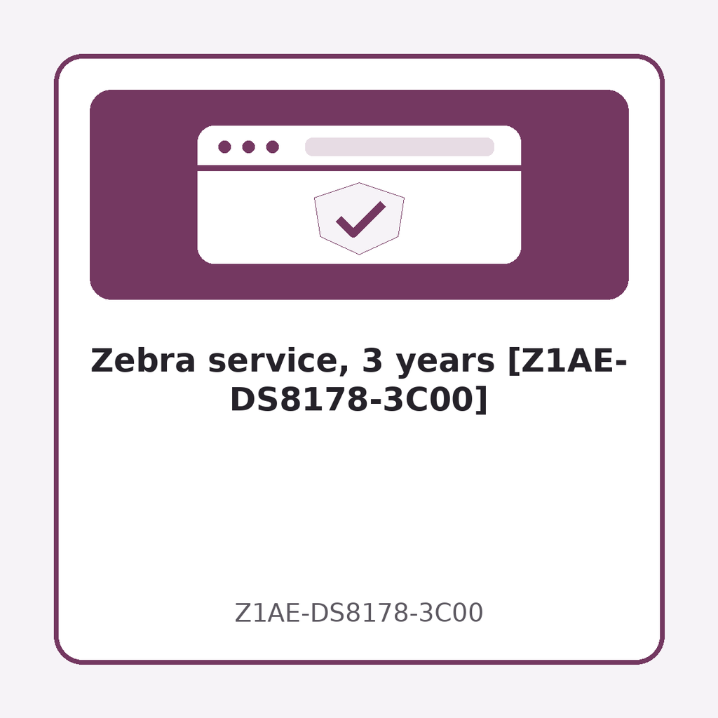 [Z1AE-DS8178-3C00] Zebra service, 3 years [Z1AE-DS8178-3C00]