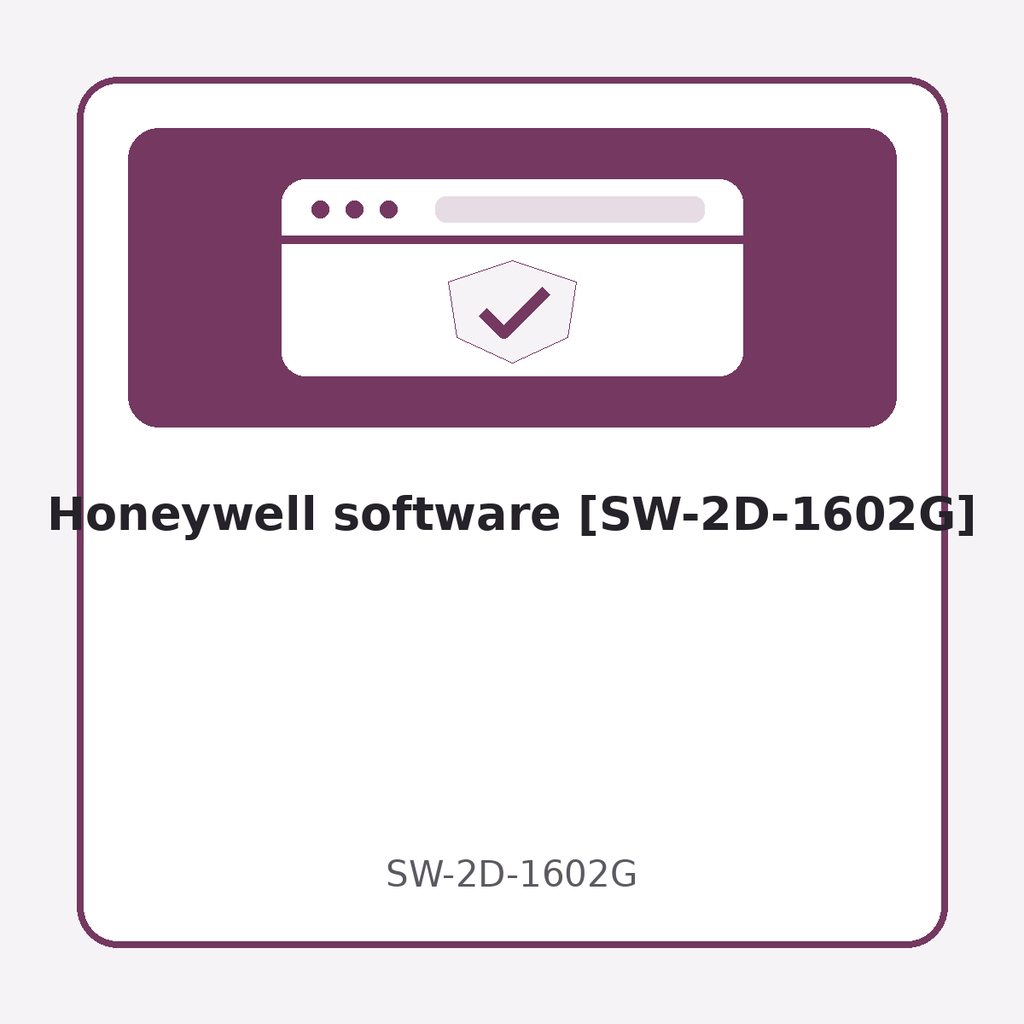 [SW-2D-1602G] Honeywell software [SW-2D-1602G]