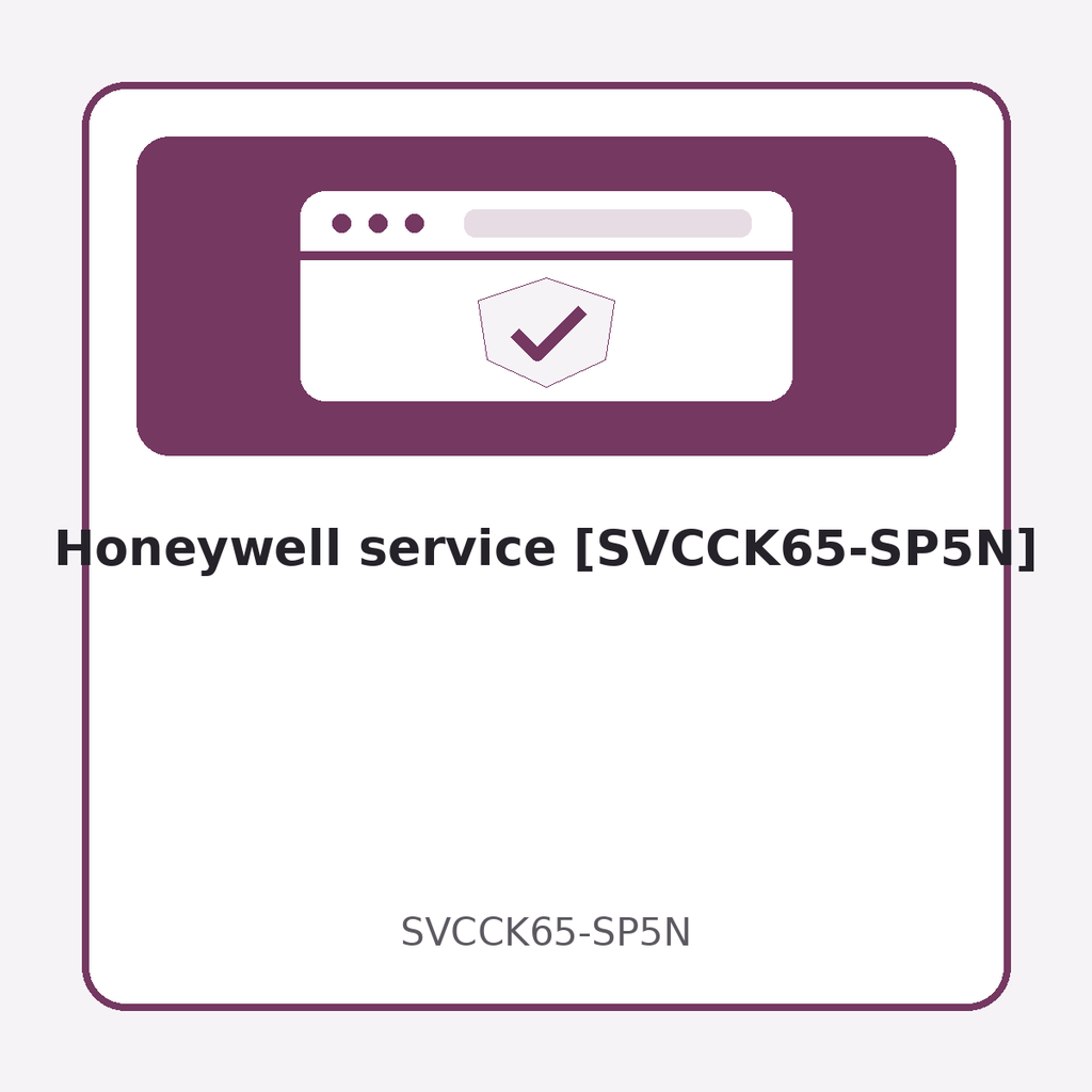 [SVCCK65-SP5N] Honeywell service [SVCCK65-SP5N]