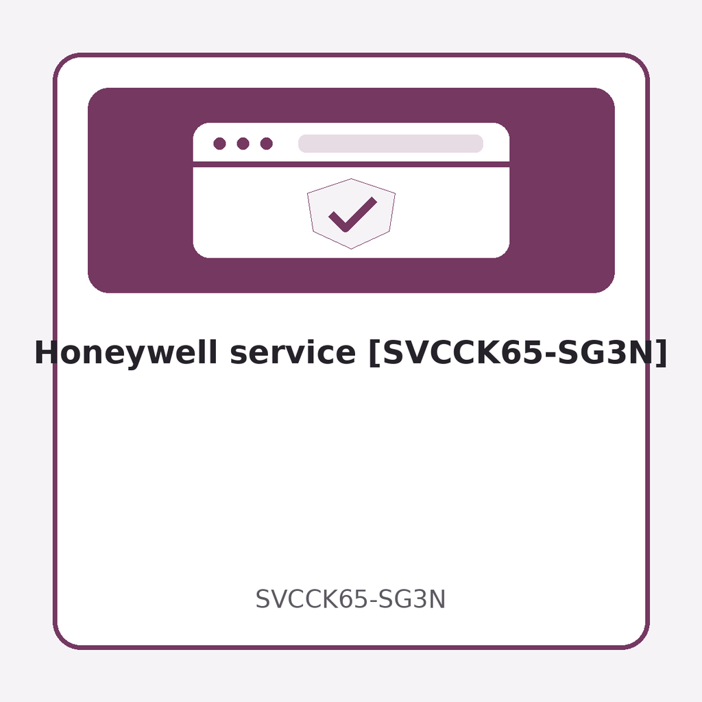 Honeywell service [SVCCK65-SG3N]