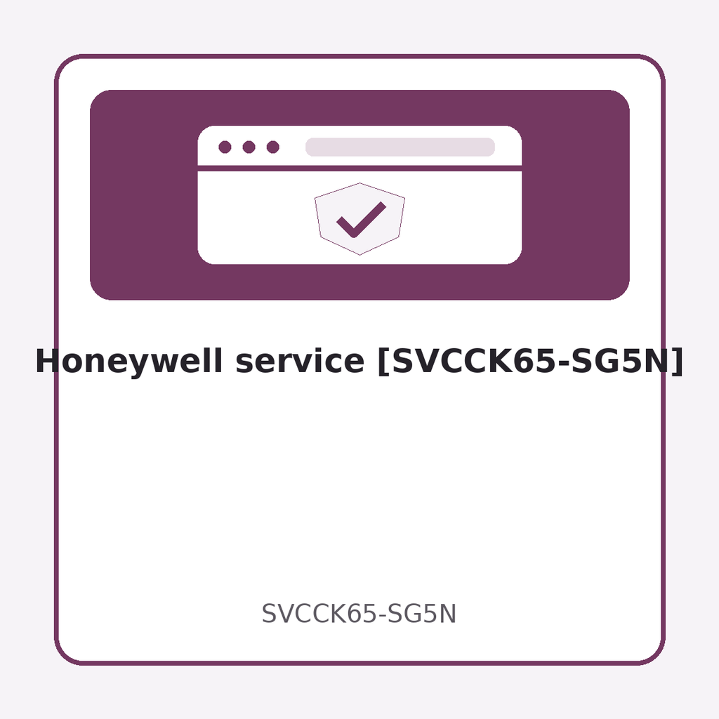 Honeywell service [SVCCK65-SG5N]
