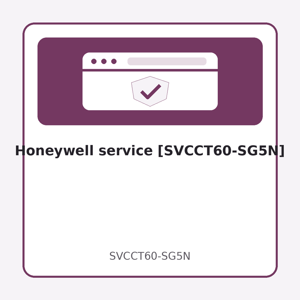 [SVCCT60-SG5N] Honeywell service [SVCCT60-SG5N]