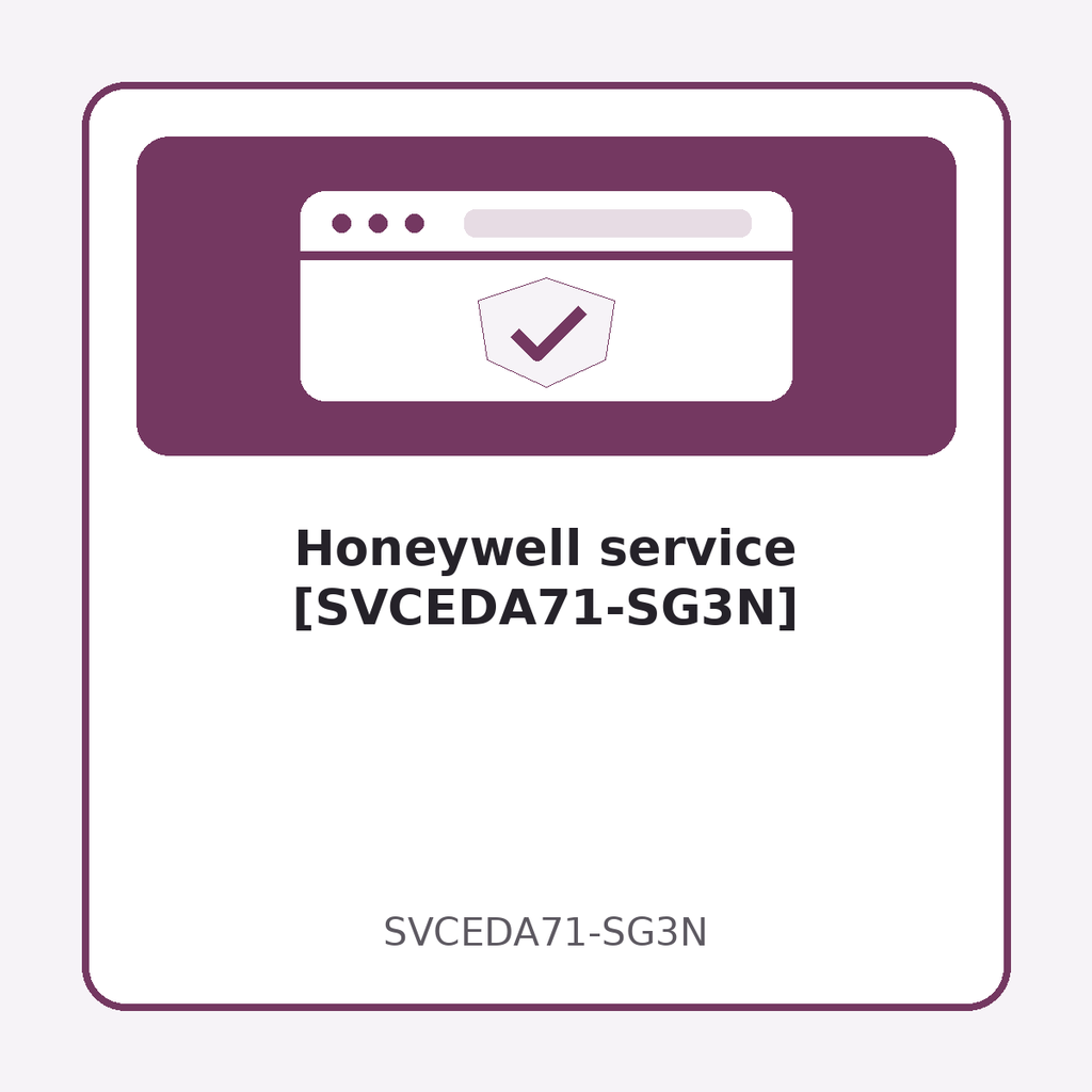 [SVCEDA71-SG3N] Honeywell service [SVCEDA71-SG3N]