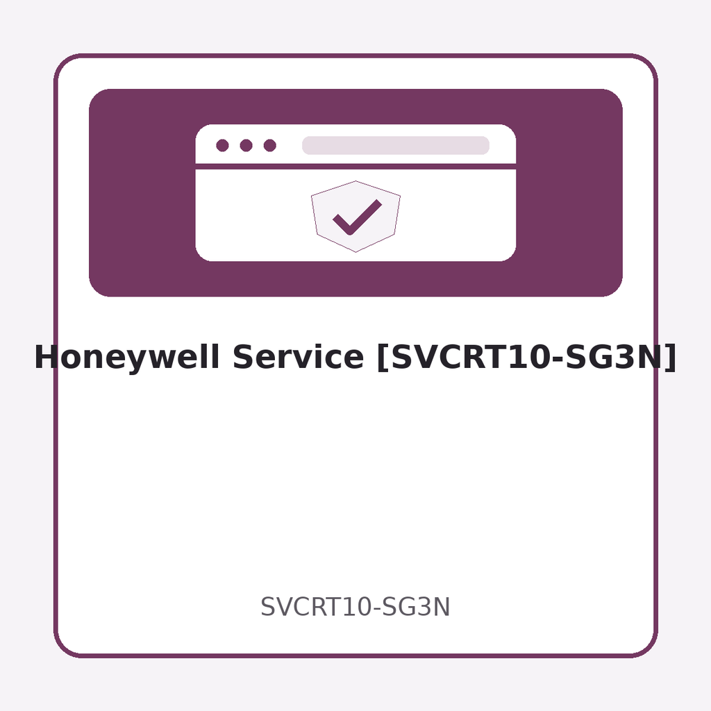 Honeywell Service [SVCRT10-SG3N]