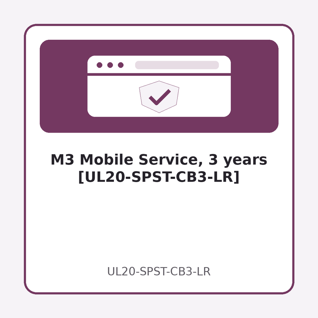 [UL20-SPST-CB3-LR] M3 Mobile Service, 3 years [UL20-SPST-CB3-LR]