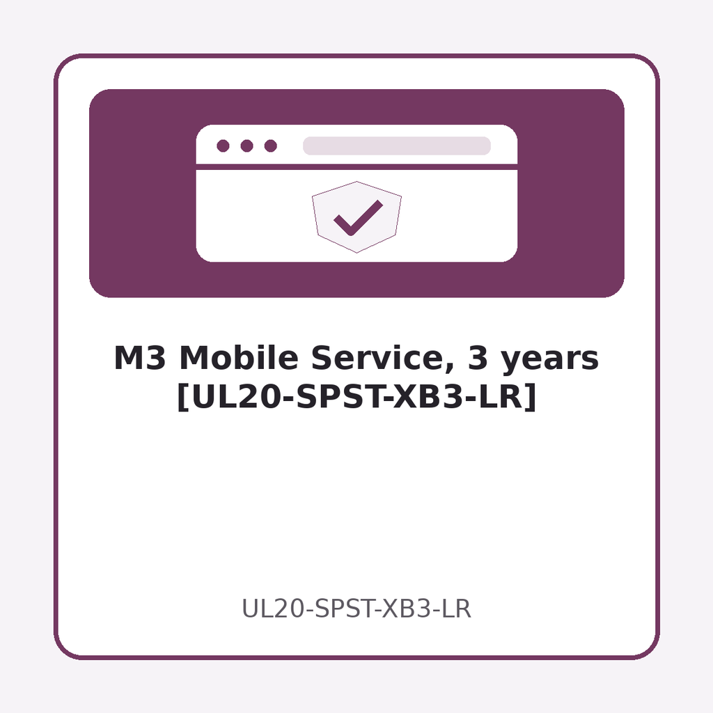 [UL20-SPST-XB3-LR] M3 Mobile Service, 3 years [UL20-SPST-XB3-LR]