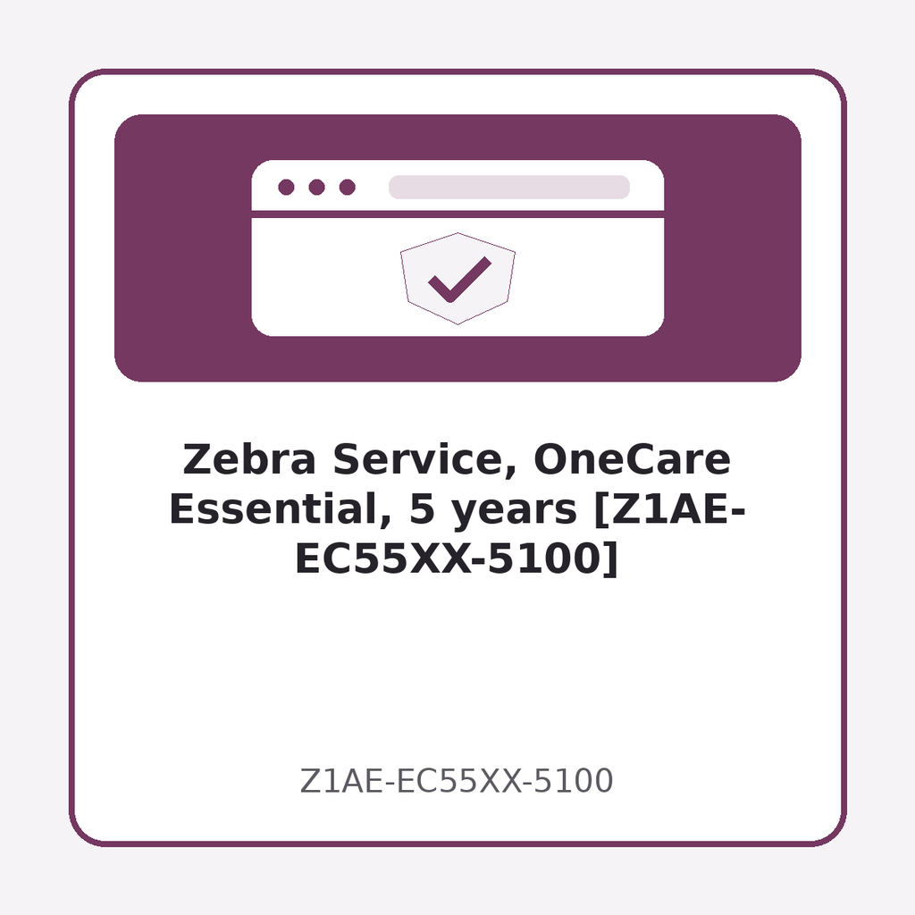 [Z1AE-EC55XX-5100] Zebra Service, OneCare Essential, 5 years [Z1AE-EC55XX-5100]