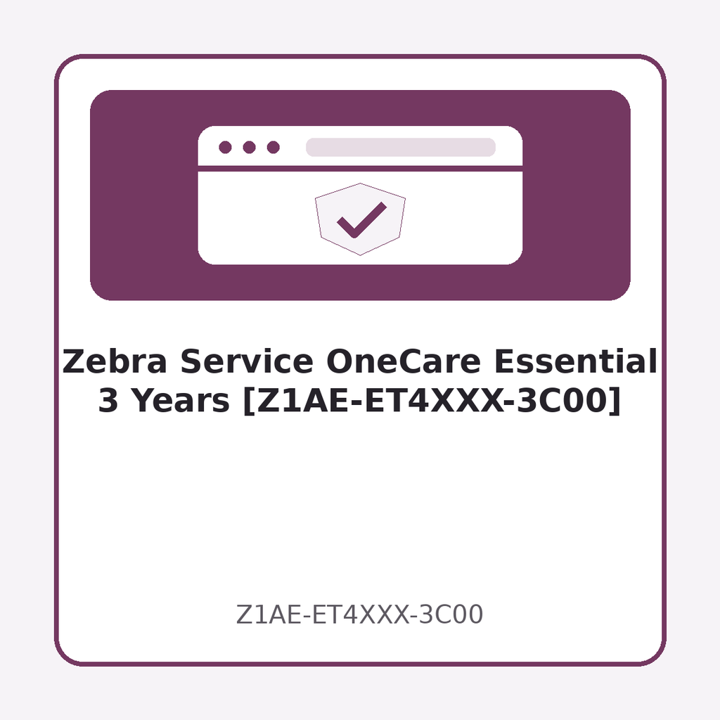 [Z1AE-ET4XXX-3C00] Zebra Service OneCare Essential 3 Years [Z1AE-ET4XXX-3C00]