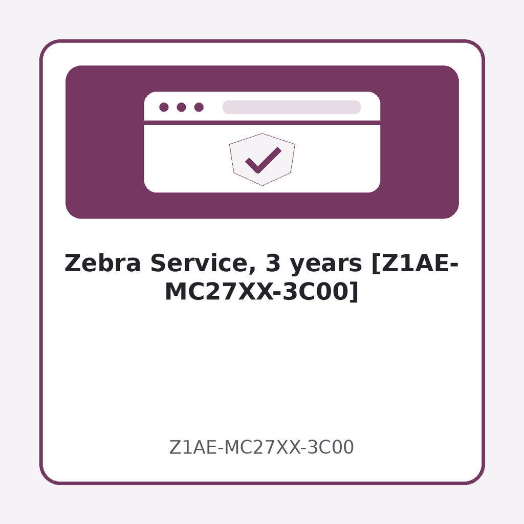 Zebra Service, 3 years [Z1AE-MC27XX-3C00]