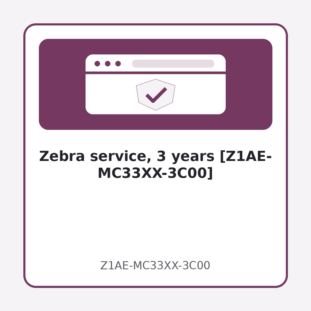 Zebra service, 3 years [Z1AE-MC33XX-3C00]