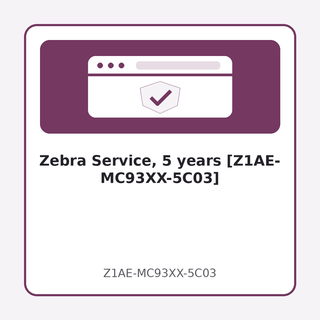 [Z1AE-MC93XX-5C03] Zebra Service, 5 years [Z1AE-MC93XX-5C03]