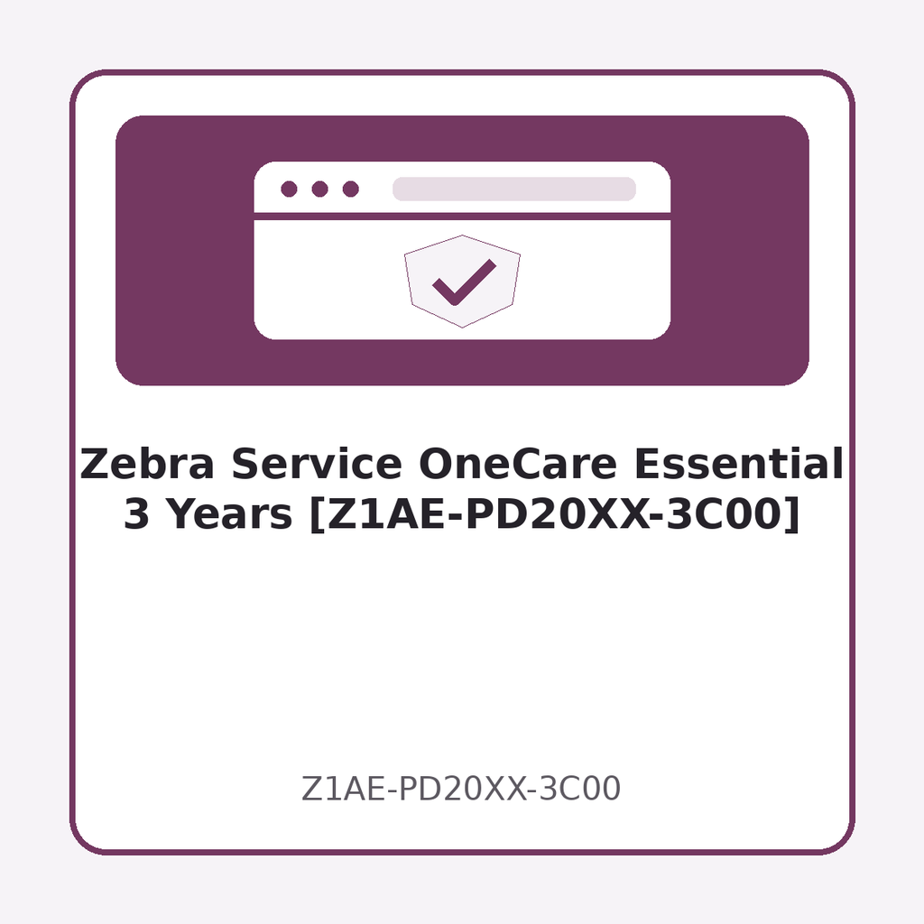 Zebra Service OneCare Essential 3 Years [Z1AE-PD20XX-3C00]