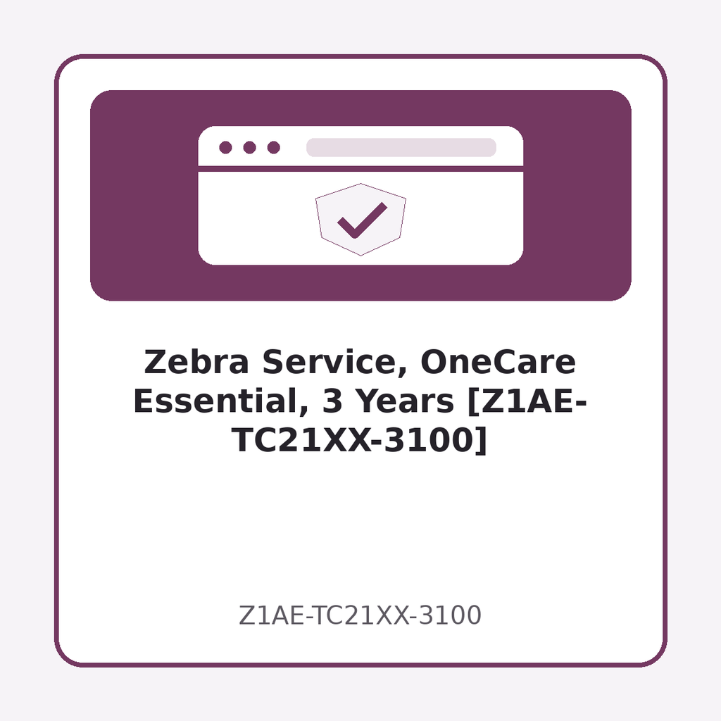 [Z1AE-TC21XX-3100] Zebra Service, OneCare Essential, 3 Years [Z1AE-TC21XX-3100]