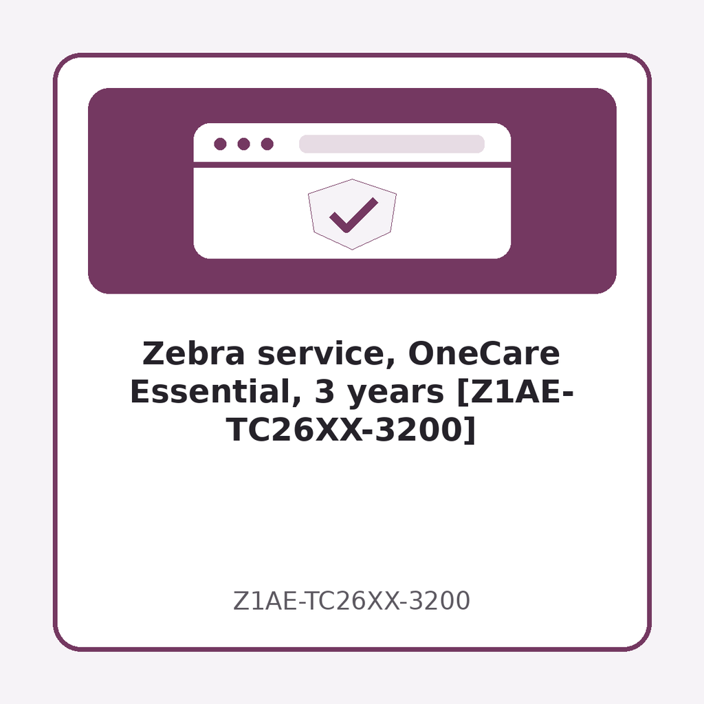 Zebra service, OneCare Essential, 3 years [Z1AE-TC26XX-3200]