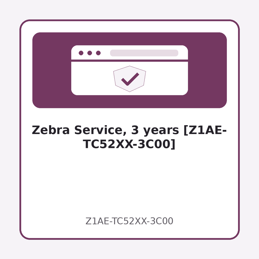 Zebra Service, 3 years [Z1AE-TC52XX-3C00]