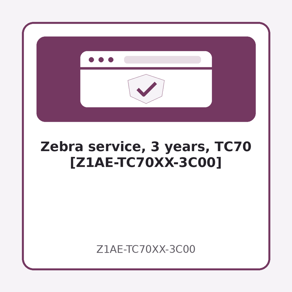 Zebra service, 3 years, TC70 [Z1AE-TC70XX-3C00]
