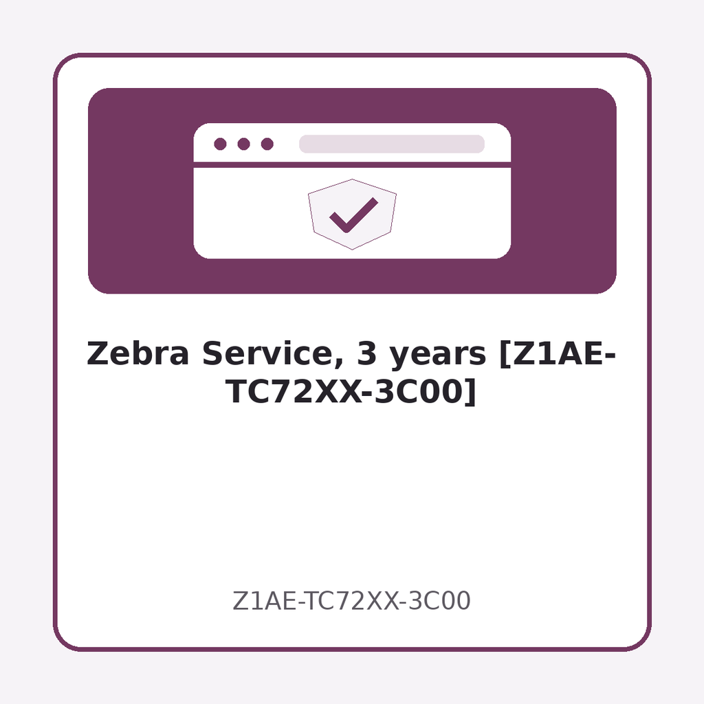 Zebra Service, 3 years [Z1AE-TC72XX-3C00]
