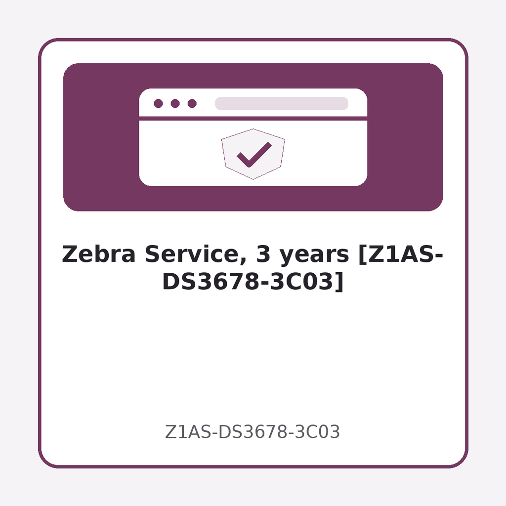 [Z1AS-DS3678-3C03] Zebra Service, 3 years [Z1AS-DS3678-3C03]