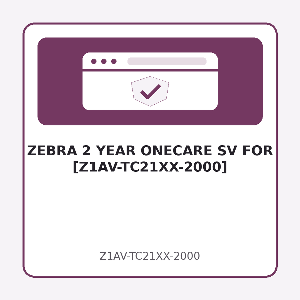 ZEBRA 2 YEAR ONECARE SV FOR [Z1AV-TC21XX-2000]
