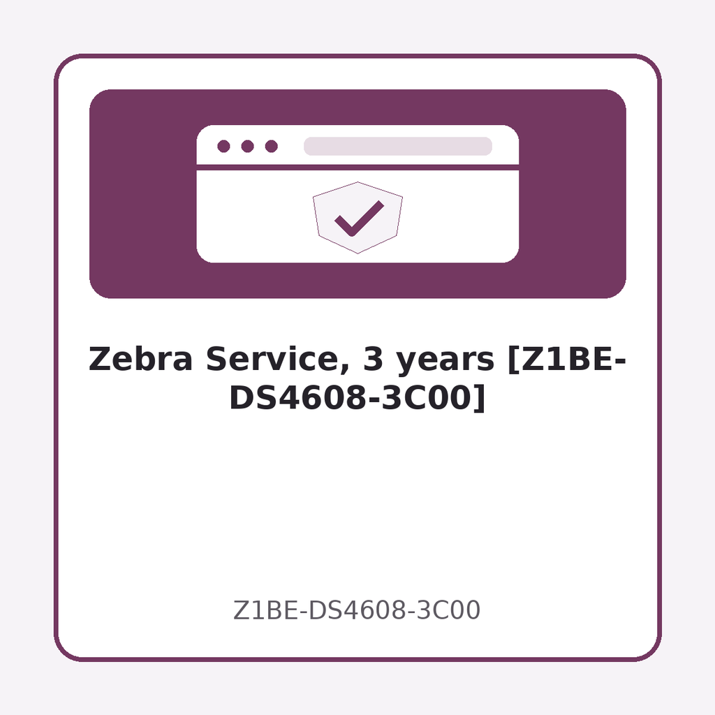 [Z1BE-DS4608-3C00] Zebra Service, 3 years [Z1BE-DS4608-3C00]