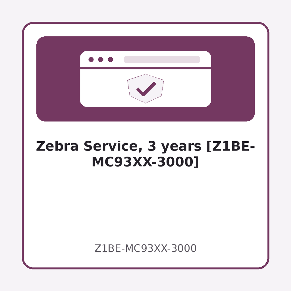 [Z1BE-MC93XX-3000] Zebra Service, 3 years [Z1BE-MC93XX-3000]