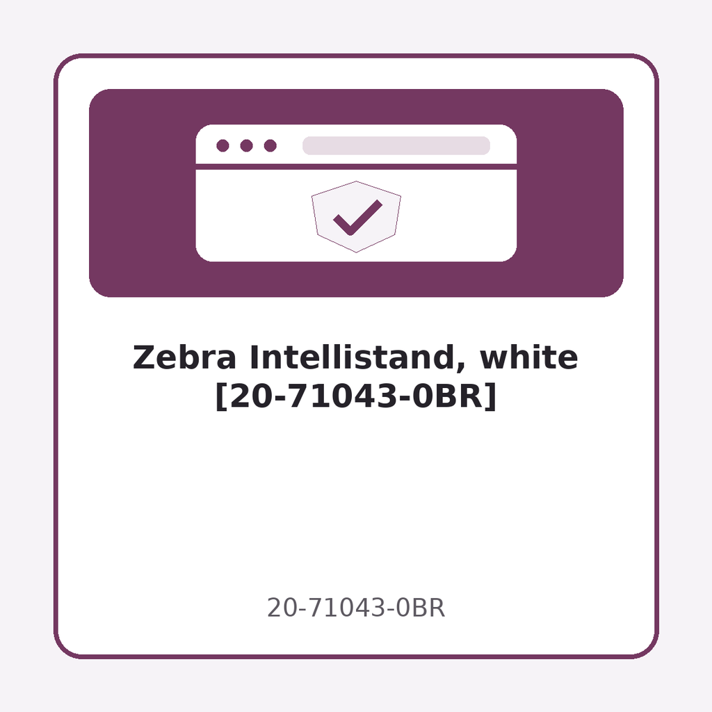 [20-71043-0BR] Zebra Intellistand, white [20-71043-0BR]