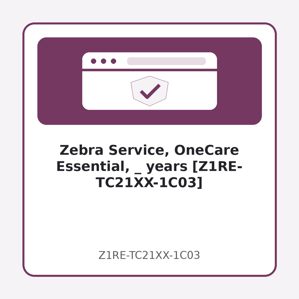[Z1RE-TC21XX-1C03] Zebra Service, OneCare Essential, _ years [Z1RE-TC21XX-1C03]
