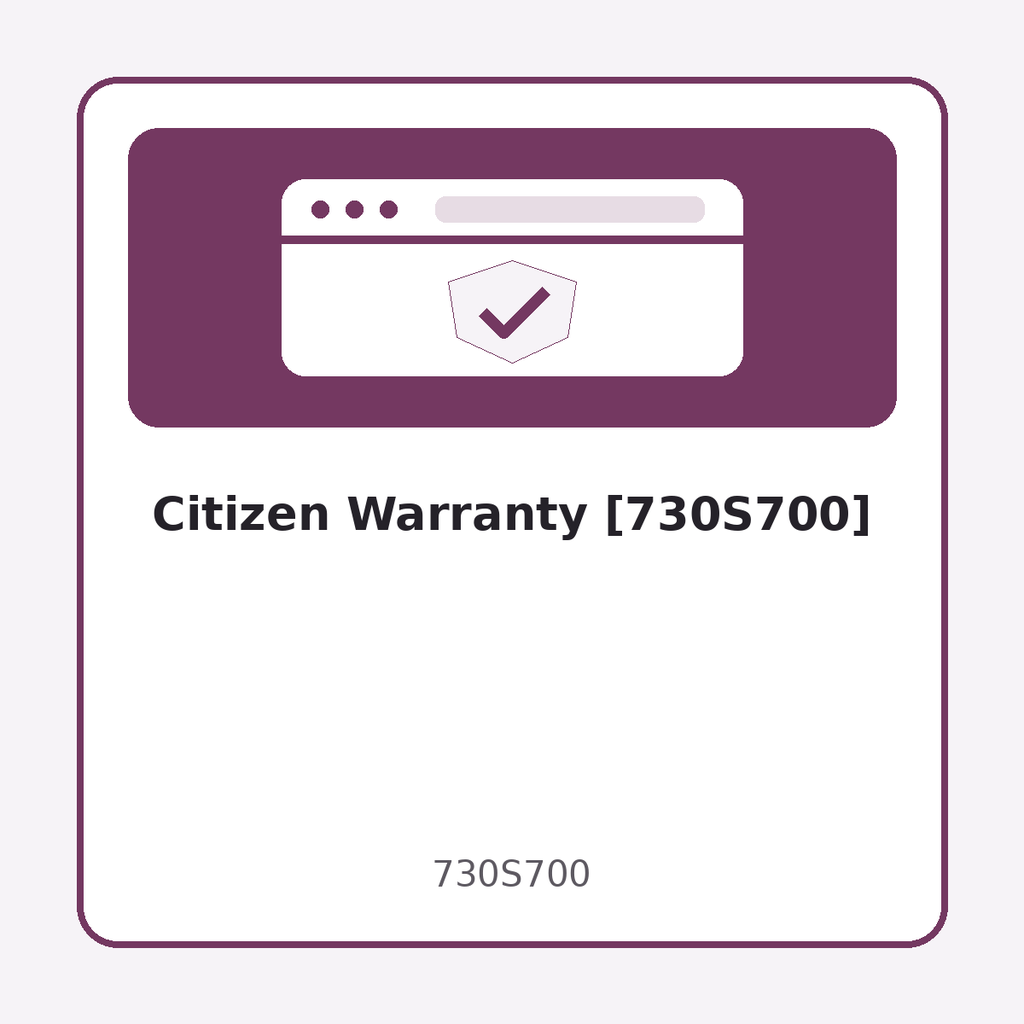 [730S700] Citizen Warranty [730S700]