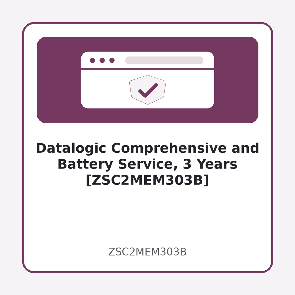 [ZSC2MEM303B] Datalogic Comprehensive and Battery Service, 3 Years [ZSC2MEM303B]