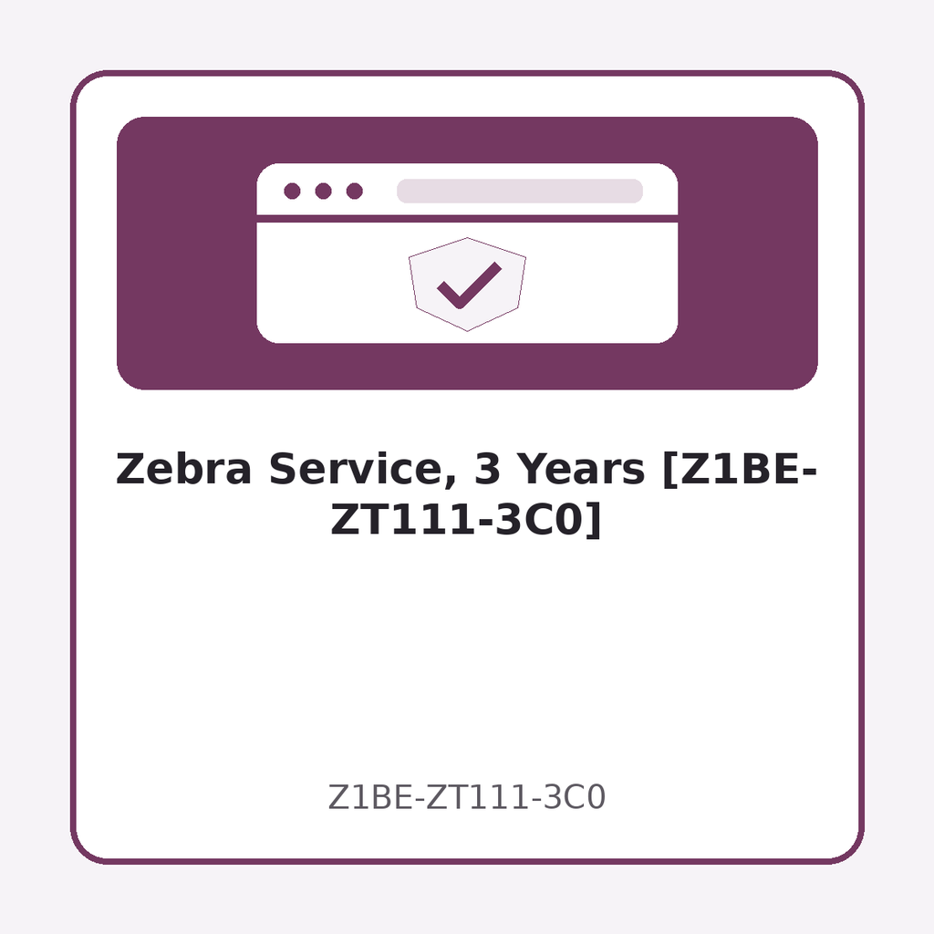 [Z1BE-ZT111-3C0] Zebra Service, 3 Years [Z1BE-ZT111-3C0]