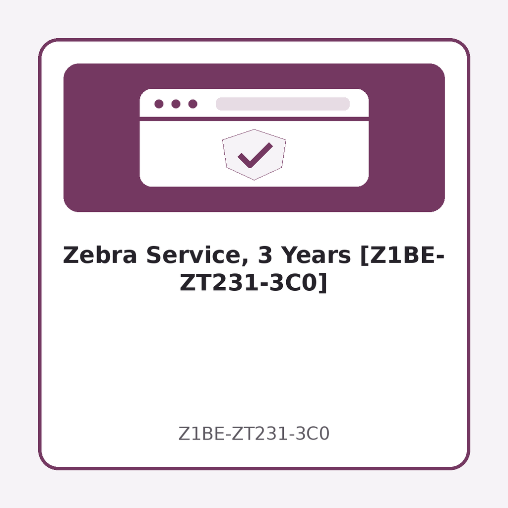 [Z1BE-ZT231-3C0] Zebra Service, 3 Years [Z1BE-ZT231-3C0]