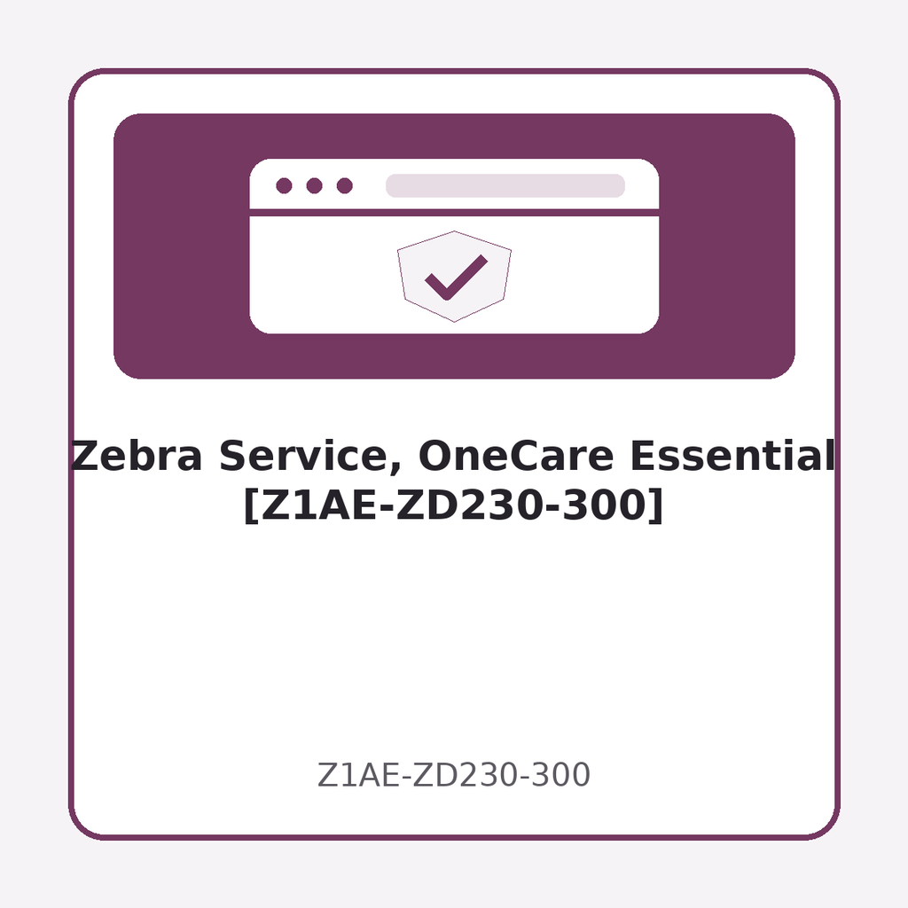 [Z1AE-ZD230-300] Zebra Service, OneCare Essential [Z1AE-ZD230-300]