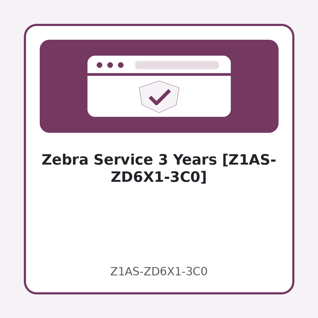[Z1AS-ZD6X1-3C0] Zebra Service 3 Years [Z1AS-ZD6X1-3C0]