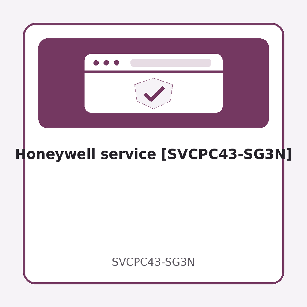 [SVCPC43-SG3N] Honeywell service [SVCPC43-SG3N]