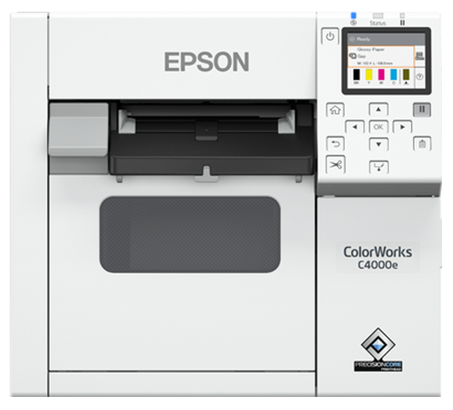 Epson ColorWorks C4000, Matt Black Ink, cutter, ZPLII, USB, Ethernet [C31CK03102MK]