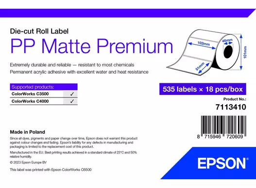 [C33S045736] Epson label roll, synthetic [C33S045736]