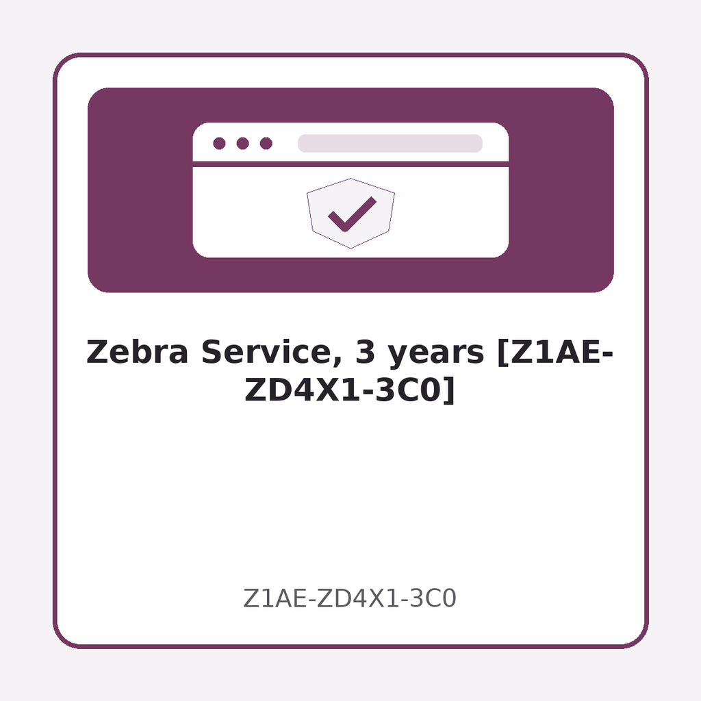 [Z1AE-ZD4X1-3C0] Zebra Service, 3 years [Z1AE-ZD4X1-3C0]