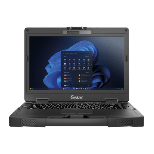 Getac S410G5 rugged 14" notebook with touchscreen, Intel Core i5 4.6GHz, 16GB RAM, 256GB SSD, Windows 11 Pro, MIL-STD 810H, IP53, Wi-Fi 6E, Thunderbolt 4, bright 1000 cd display, QWERTZ backlight keyboard.