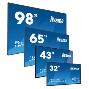 iiyama ProLite LFDs LH4364UHS-B1AG, 43", 4K UHD, 500cd, TFT Screen, HDMI, RS232, Display-Port, VESA 300x300mm, Black, QSG