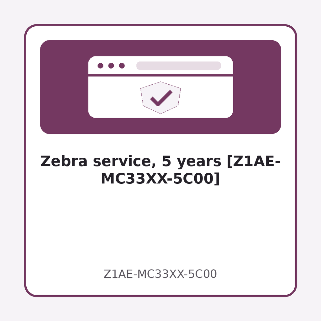 [Z1AE-MC33XX-5C00] Zebra service, 5 years [Z1AE-MC33XX-5C00]