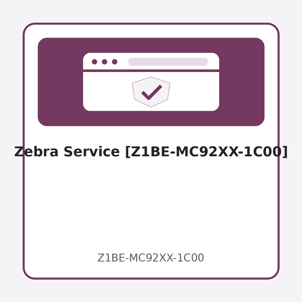 [Z1BE-MC92XX-1C00] Zebra Service [Z1BE-MC92XX-1C00]
