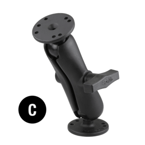[RAP-365-224-1U] RAM Mounts Triple Suction Base with Round Base Plate