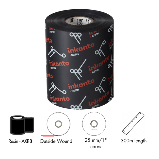 [T64369IO] ARMOR thermal transfer ribbon, AXR8 resin, 60mm, black [T64369IO]